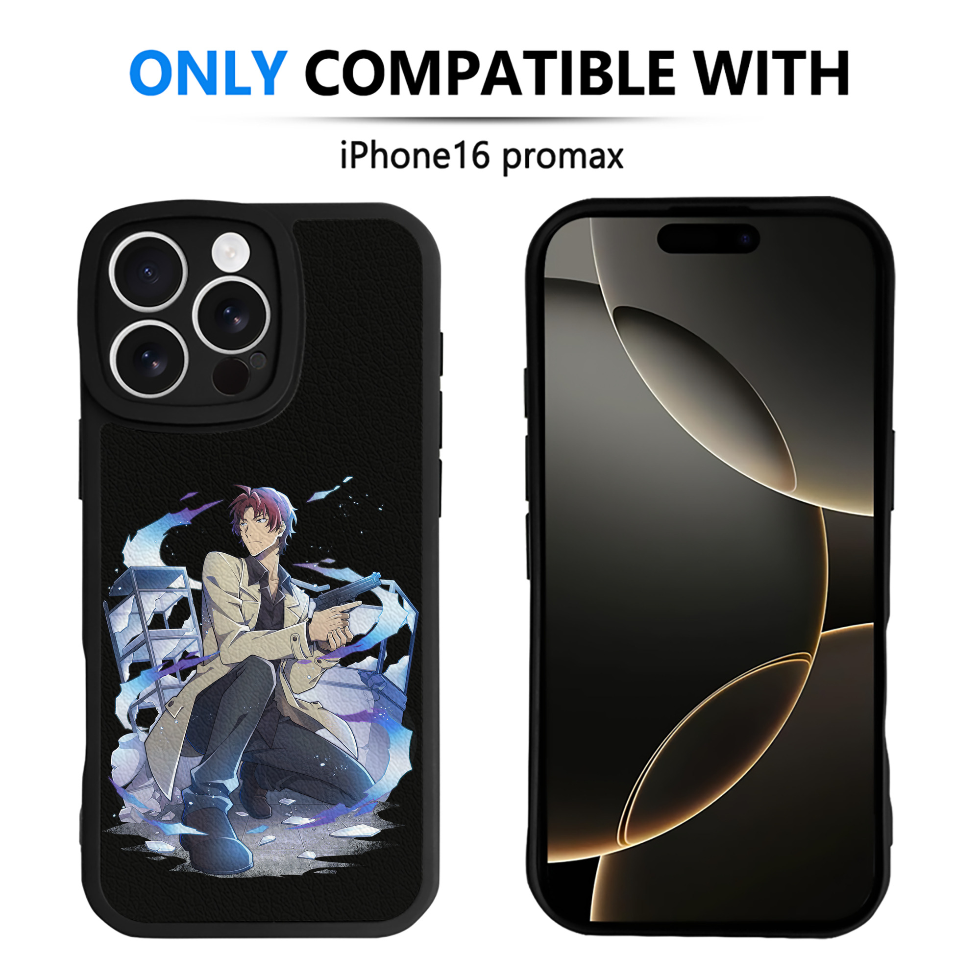 （画像用） 文豪ストレイドッグス Bungo Stray Dogs 【iPhone 16シリーズ対応】シリコンスマホケース（レザー調） 材質：シリコン